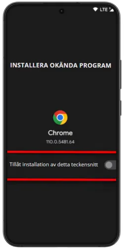 Installera appen